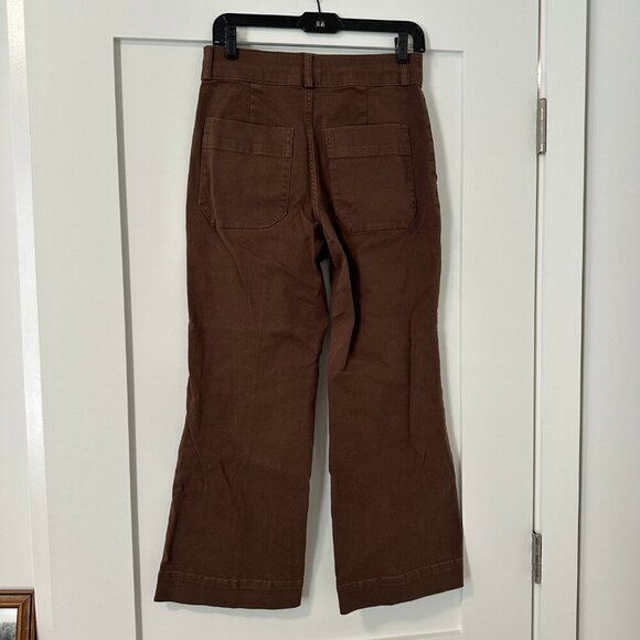 Everlane Organic Kick Flare Pant | Cocoa | Size 4 - Picture 3 of 4